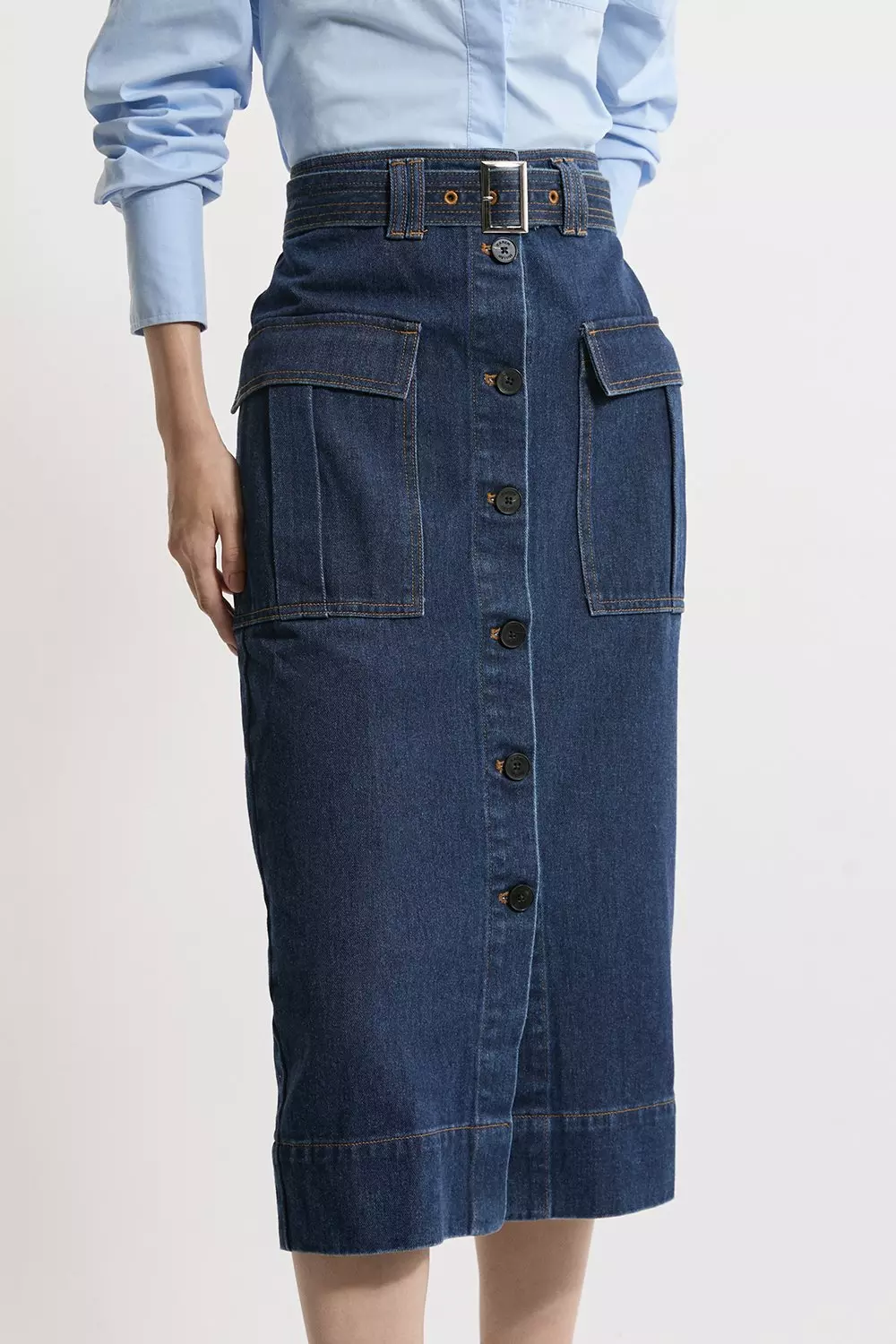 【BAON】Gyoreu Banding Shirring Cargo Midi Skirt BAON】Gyoreu Banding Shirring Cargo Midi Skirt (BAON